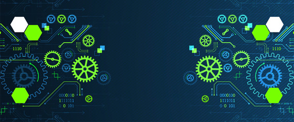 Abstract technology concept. Computer code background. Vector illustration