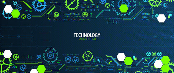 Abstract technology concept. Computer code background. Vector illustration