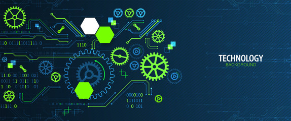 Aufkleber - Abstract technology concept. Computer code background. Vector illustration