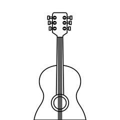 Poster - guitar instrument musical isolated icon