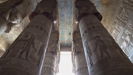 Wall Mural - Dendera temple or Temple of Hathor. Egypt. Dendera, Denderah, is a small town in Egypt. Dendera Temple complex, one of the best-preserved temple sites from ancient Upper Egypt.