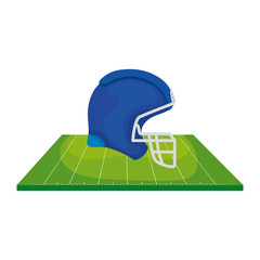 helmet and field american football isolated icon