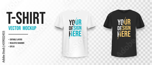 Fotografía Black and white t-shirt mockup