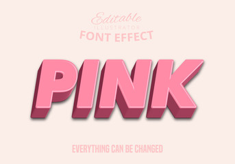 Wall Mural - pink text, editable text style