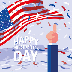 Sticker - label happy president day, greeting card, United States of America celebration