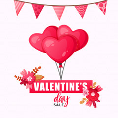 Wall Mural - Saint Valentine's Day background with text.