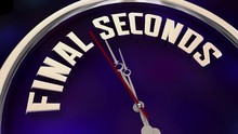  Final Seconds Time Clock Deadline Countdown Words 3d Animation
