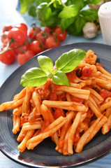 Wall Mural - Italian style pasta with tomato sauce