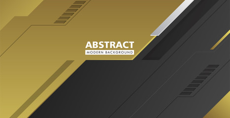 Sticker - Black And Gold Abstract Modern Background Presentation