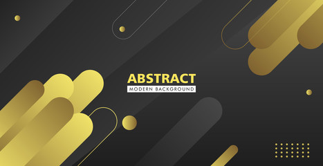 Poster - Black And Gold Abstract Modern Background Presentation