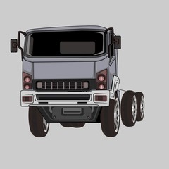 Wall Mural - vector illustration car truck isuzu fvm210