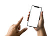 © onephoto - new phone Technology smartphone with blank screen and modern frame less design.