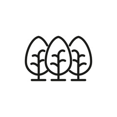 Canvas Print - Simple forest line icon.