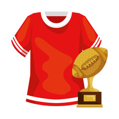 Poster - trophy and american football shirt