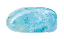 Tumbled Aquamarine (blue Beryl) Gem Isolated