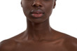 © Svitlana - Perfect glowing skin. Cropped photo of african woman with big natural lips standing against white background