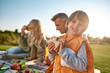 © Svitlana - Having picnic together. Happy family spending time in the park on a sunny day