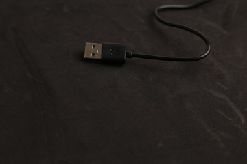 usb cable in color background