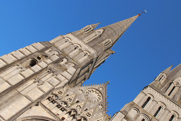 gothic notre-dame cathedral in bayeux in normandy (france) 