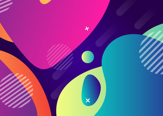 Wall Mural - liquid shapes, fluids, abstract bright background, vector