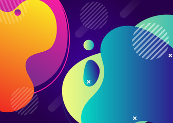 Wall Mural - liquid shapes, fluids, abstract bright background, vector
