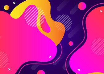 Wall Mural - liquid shapes, fluids, abstract bright background, vector