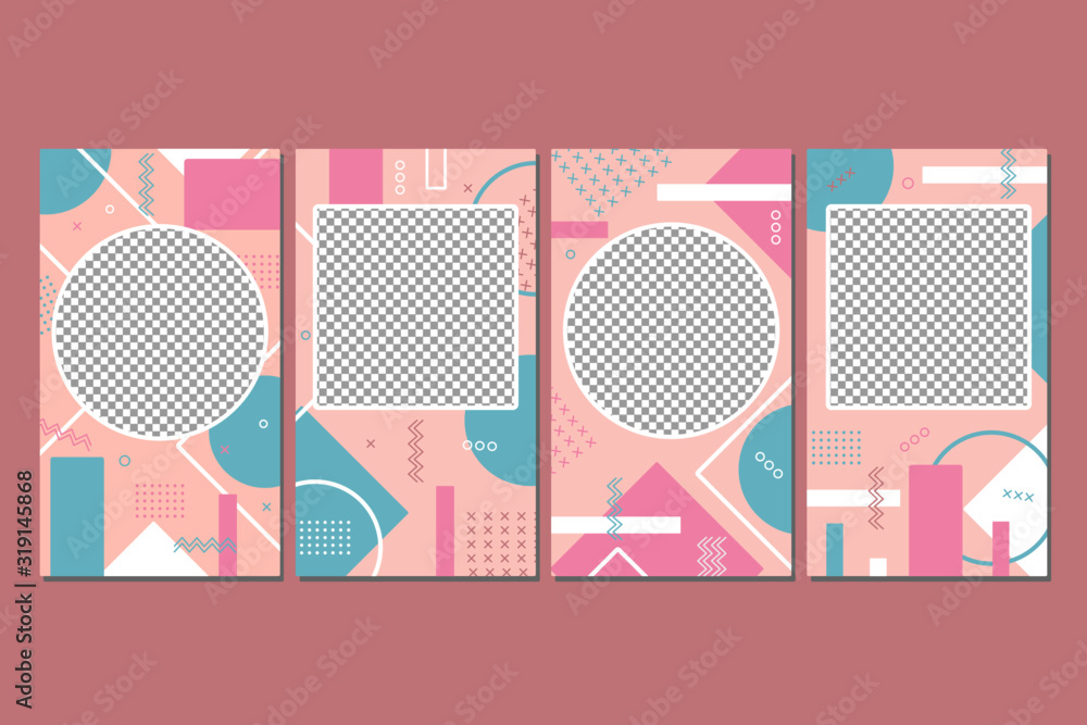 Collection of instagram vector stories stories templates. Templates ...