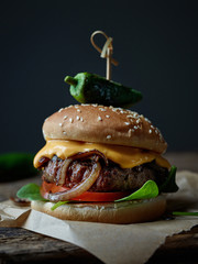 Canvas Print - fresh tasty burger