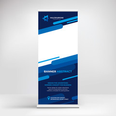 Wall Mural - banner design, roll-up stand for advertising, conferences, seminars, poster template for placing pho