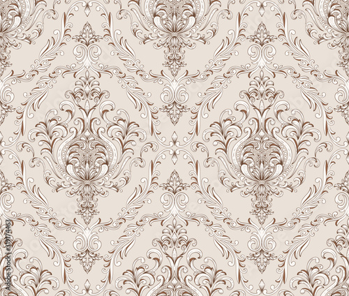 Damask seamless pattern element Tableau sur Toile