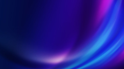 Leinwandbilder - Dark blue abstract background with ultraviolet neon glow, blurry light lines, waves