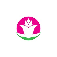 Wall Mural - Vector illustration icon of beautiful tulips with white background