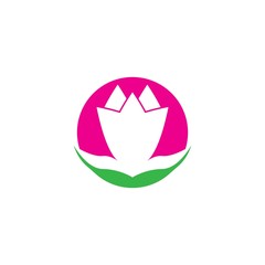 Wall Mural - Vector illustration icon of beautiful tulips with white background