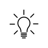 Fototapeta  - light bulb isolated symbol. lamp vector illustration icon
