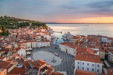 View Over Piran Old Town, Slovenia