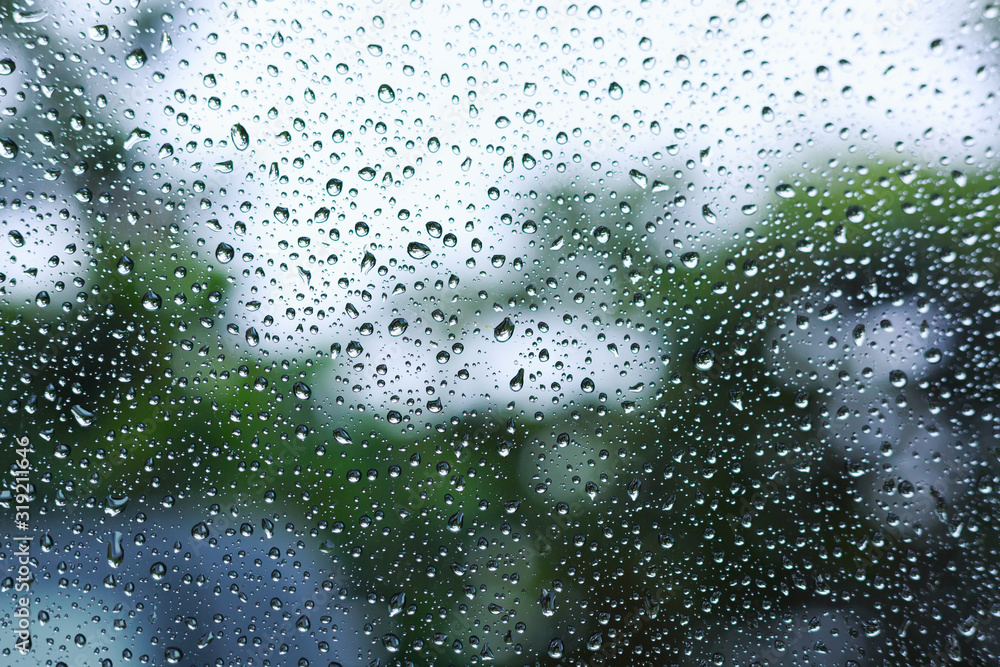 water rain drop on glass window Stock Photo | Adobe Stock