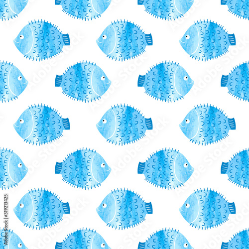 Seamless sea pattern with b...