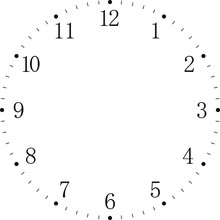 Clock Face Blank , Vector Illustration