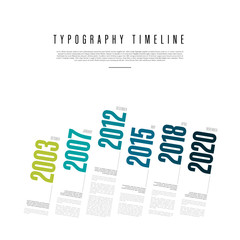 Wall Mural - Vector Infographic typography timeline report template