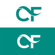 CF letter logo design, c f letter design