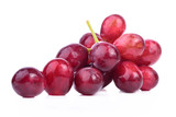 Fototapeta  - red grape isolated on white background.