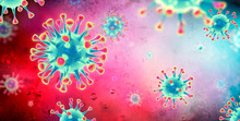 Corona Virus - Microbiology - 3d Rendering