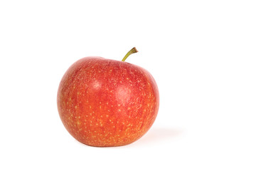 ripe tasty red apple isolated on white background