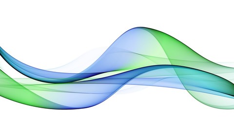 abstract background, blue and green wavy