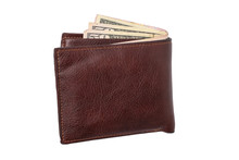 Wallet Isolated On White Background,with Clipping Path.