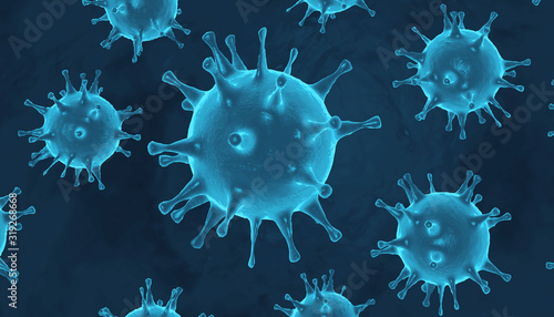 3d illustration China corona virus Spreads in Asia Canvas Print