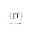 © Dnf - ET Initial handwriting logo vector