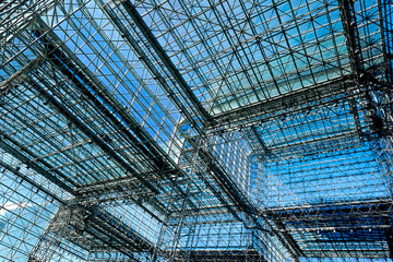 Sticker - textured blue glass ceiling inside