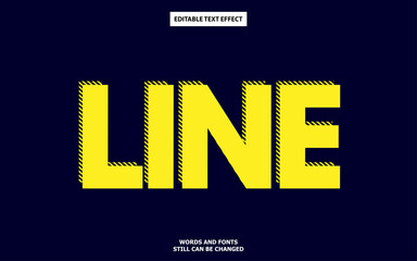 Line editable text effect