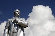 Low Angle Shot Of The Statue Of Communist Revolutionary Vladimir Lenin